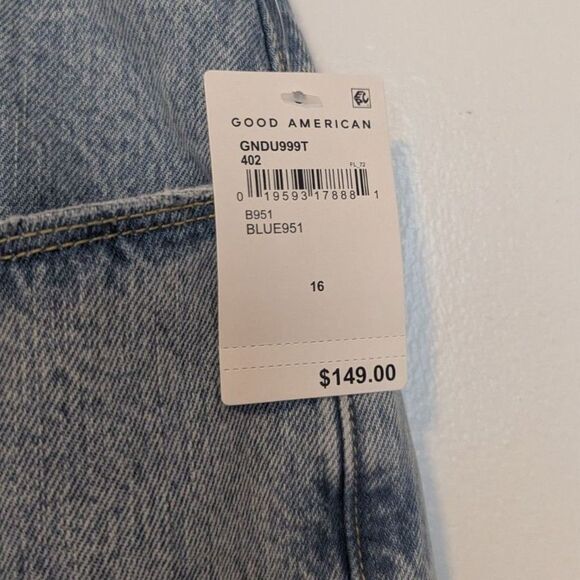 Good American Good 90s Duster Blue951 Size 16 NWT - Picture 6 of 8